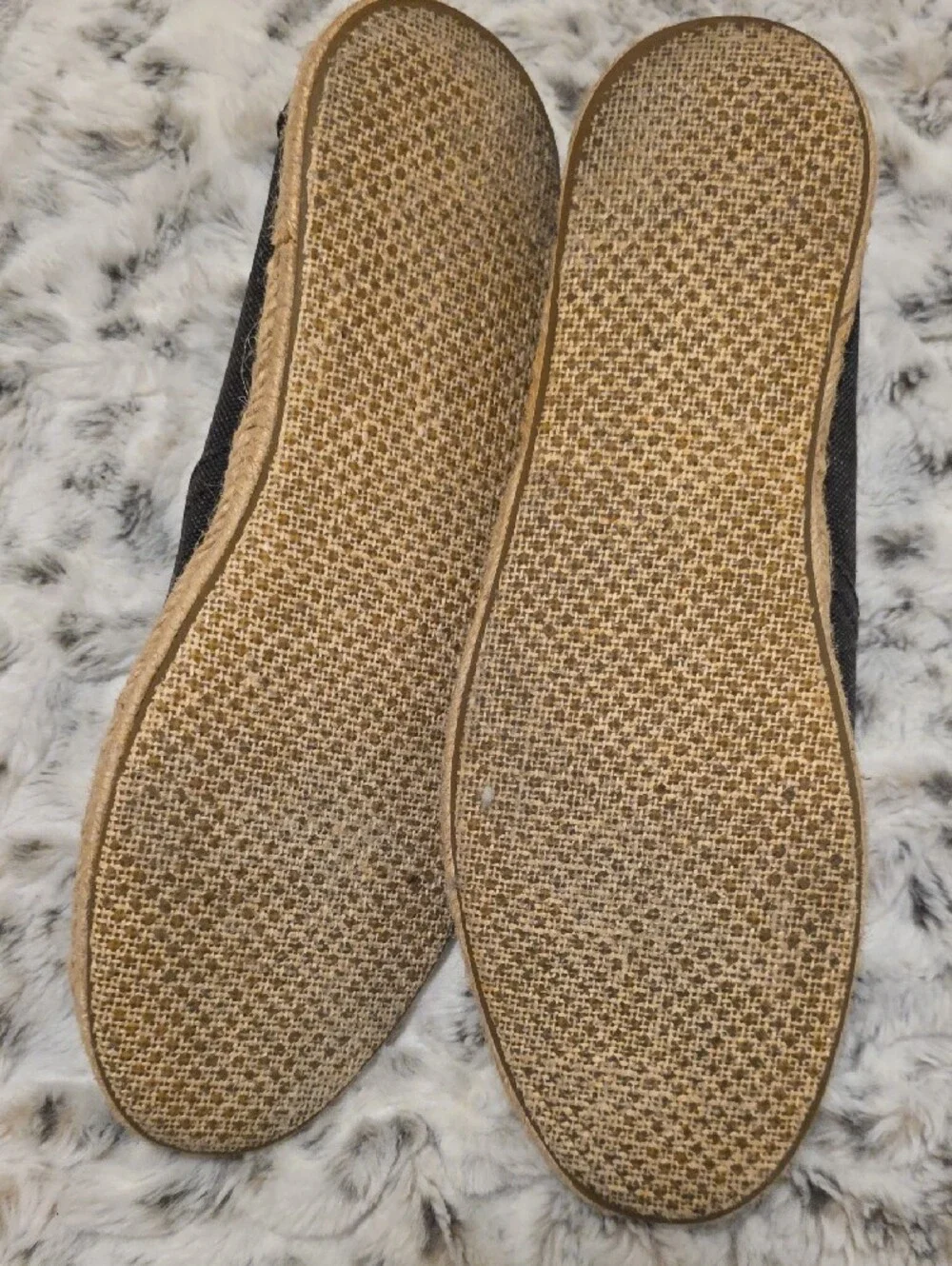 TOMS Black Canvas Espadrille Slip-Ons
